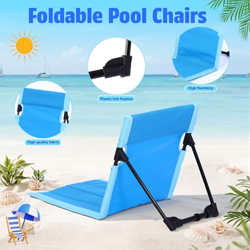 Novabright Set de 2 Butacos Plegables para Borde de Piscina Color Azul Claro miniatura 3