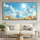 Diamond Painting Adultos Bote Diamond Painting Grande 90x180cm, 5D Flor Pintura Diamante Manualidades Adultos, DIY Cristal Puzzle Bordado Punto de Cruz Kit Completo para Decoracion Hogar Regalo B0-340