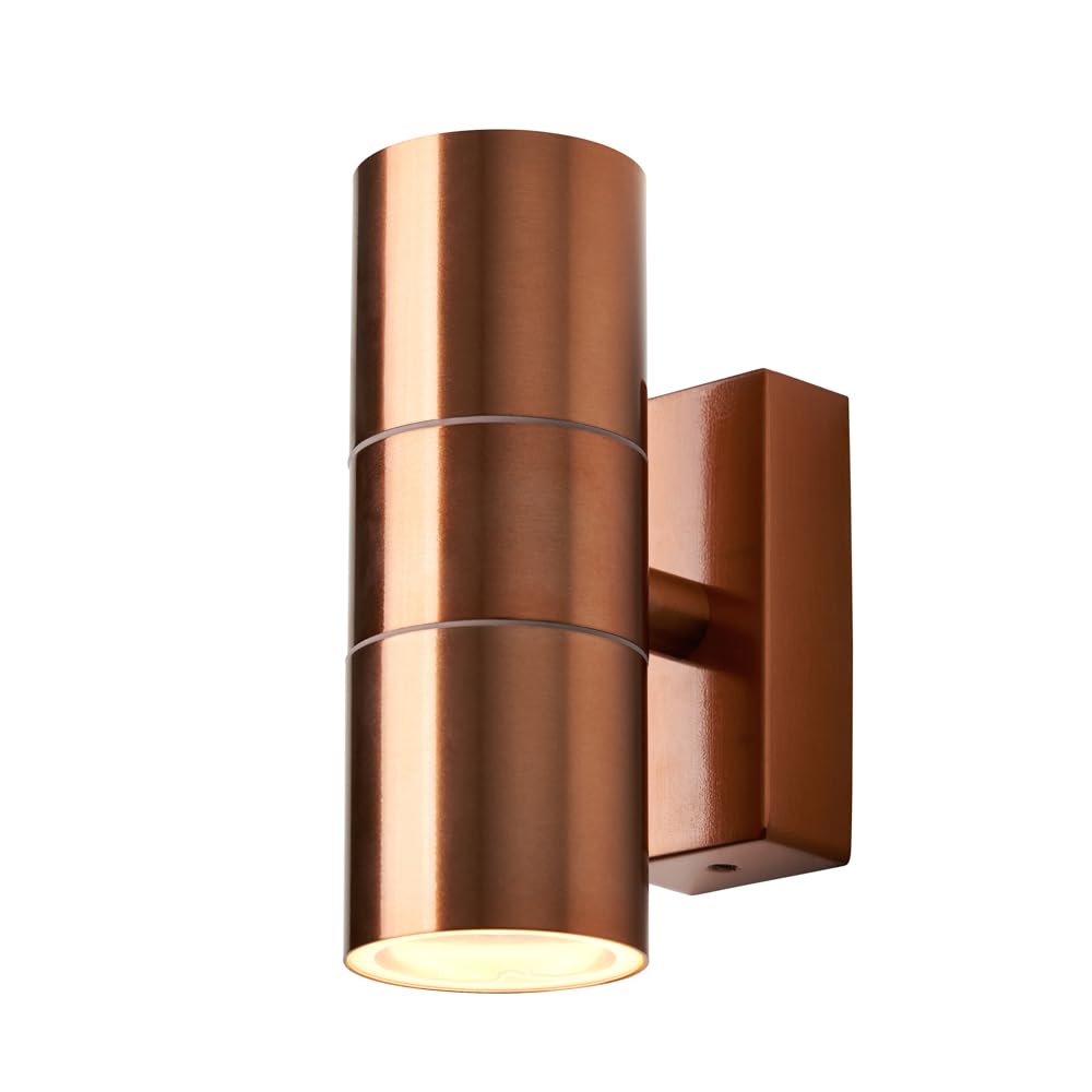 Litecraft Copper Kenn Up & Down Ip65 Rated Outdoor Wall Light - (, Single)