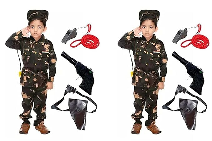 CHRISLEY ENTERPRISES Metal Army Costume For Kids Soldier Costume Military Costumes For Boys (2-3 Years), Multicolor (B0BZ8WT4MB) Amazon Price History, Amazon Price Tracker