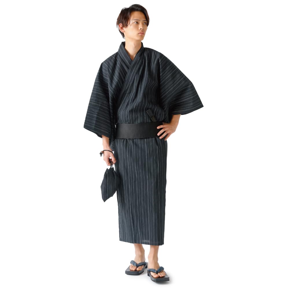 Amazon.co.jp: [GRADE] Men's Yukata, Elegant Summer Kimono, 6