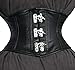 Produktbild iiffii Korsett für Damen Taillenformer Strong Corset Weiche Verschlussleisten aus Edelstahl-Waist Trainer Aus Lammnappaleder (Schwarz, 38)