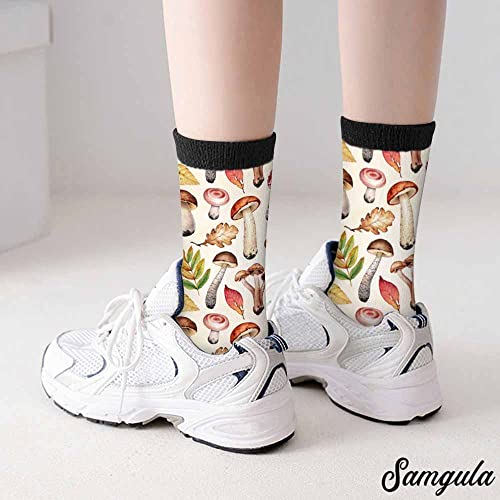 Image of Crew Socks for Woman Size 6-8 Tropical Wildlife Bright Teal Girls Socks