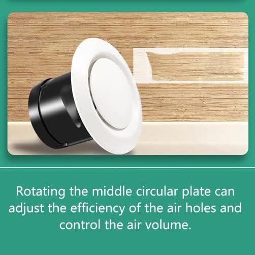 MFFIRE ABS Round Soffit Air Vent Adjustable Airflow Exhaust Vent Cover Ceiling Diffuser for Bathroom Kitchen Bedroom Office Ventilation,150mm