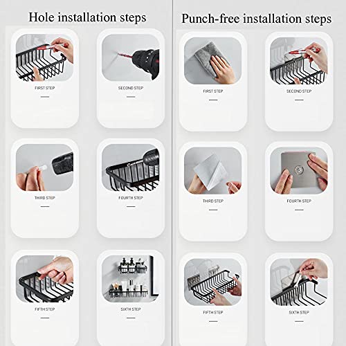 Support de douche adhésif mural blanc idéal pour organiser vos gels douche - 4