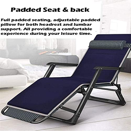Chaises longues de jardin pliantes avec structure renforcée pour patio et terrasse