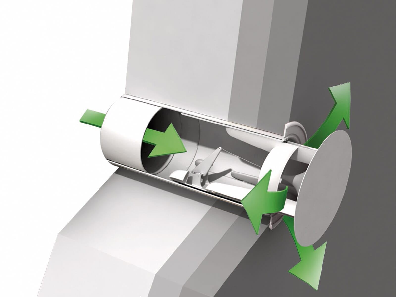 NABER COMPAIR® Flow Star GTS 150 Mauerkasten Ø150 mm (Rundrohranschluß)