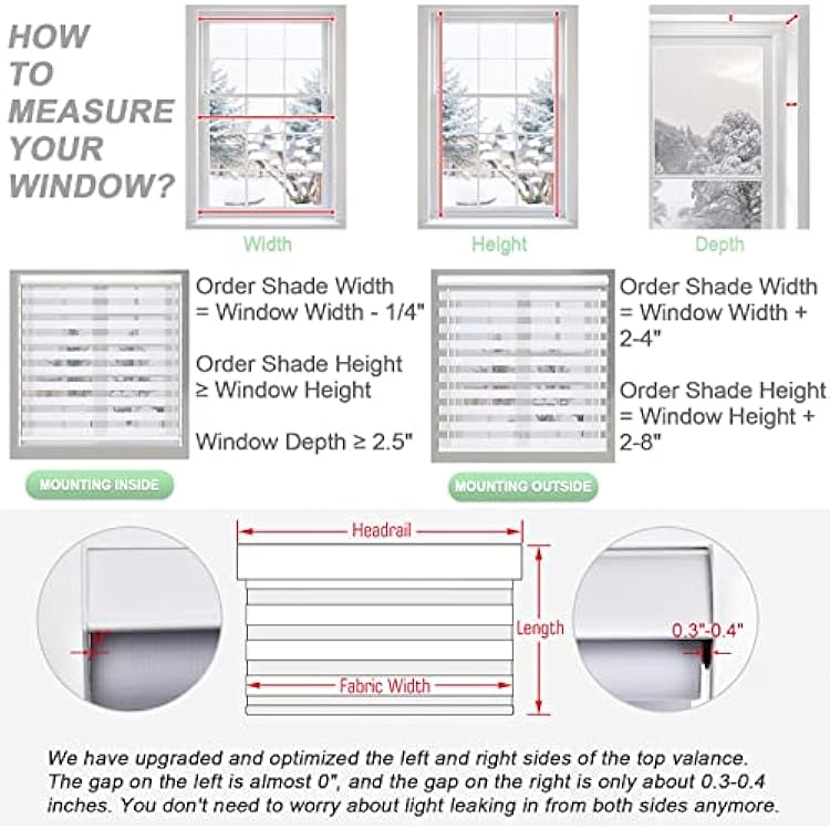 MiLin Cordless Zebra Blinds Window Blinds and Shades Dual Layer Roller Shades, Custom Cut to