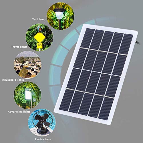 Panneau de solaire de polysilicium 2W 5V étanche avec connecteur d'interface CC - 3