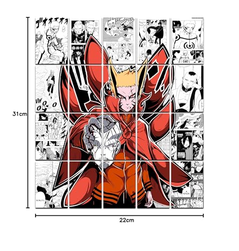 Image of VEENSHI set of 20 naruto baryon mode poster naruto wall poster anime manga kit - Size : 12x8 inch - 300 GSM Poster