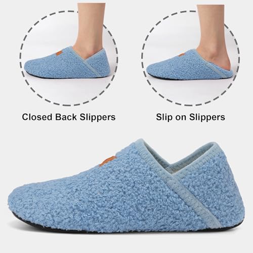 Image of Fires Womens Mens Slippers with Rubber Sole Soft-Lightweight House Slipper Socks Around House Shoes Non Slip Indoor /Outdoor