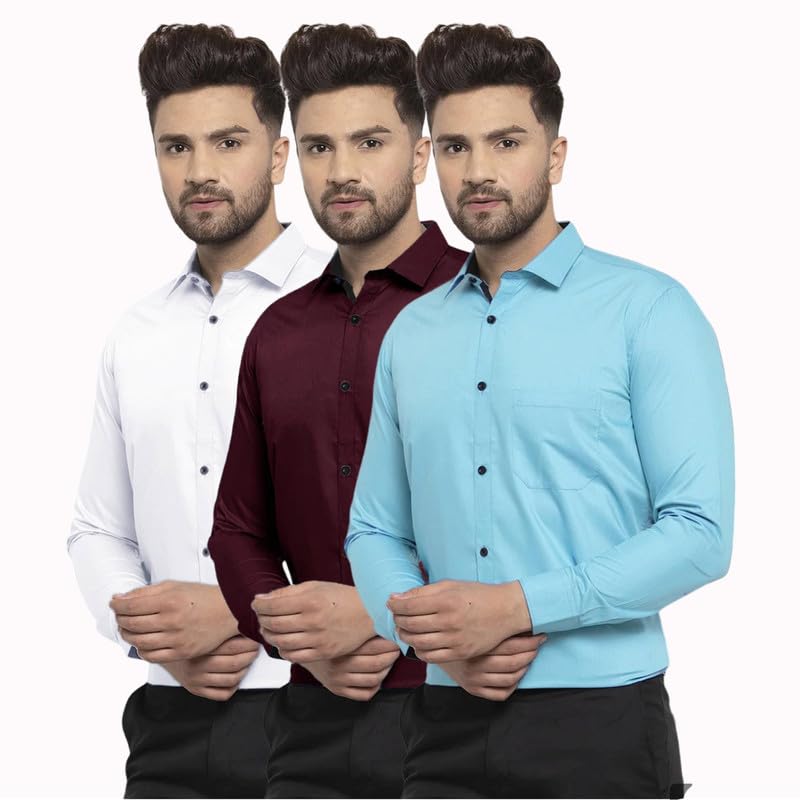 Image of Pinkmint Men Shirt, Cotton Blend, Regular Fit