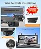 AUTO-VOX 2 Magnétique Solaire Camera de Recul sans Fil avec DVR écran 7,2" AHD 1080P : 1 Minute Installation, Rechargeable Caméra de Recul Système pour Camping Car, Caravane, Camion et Remorque