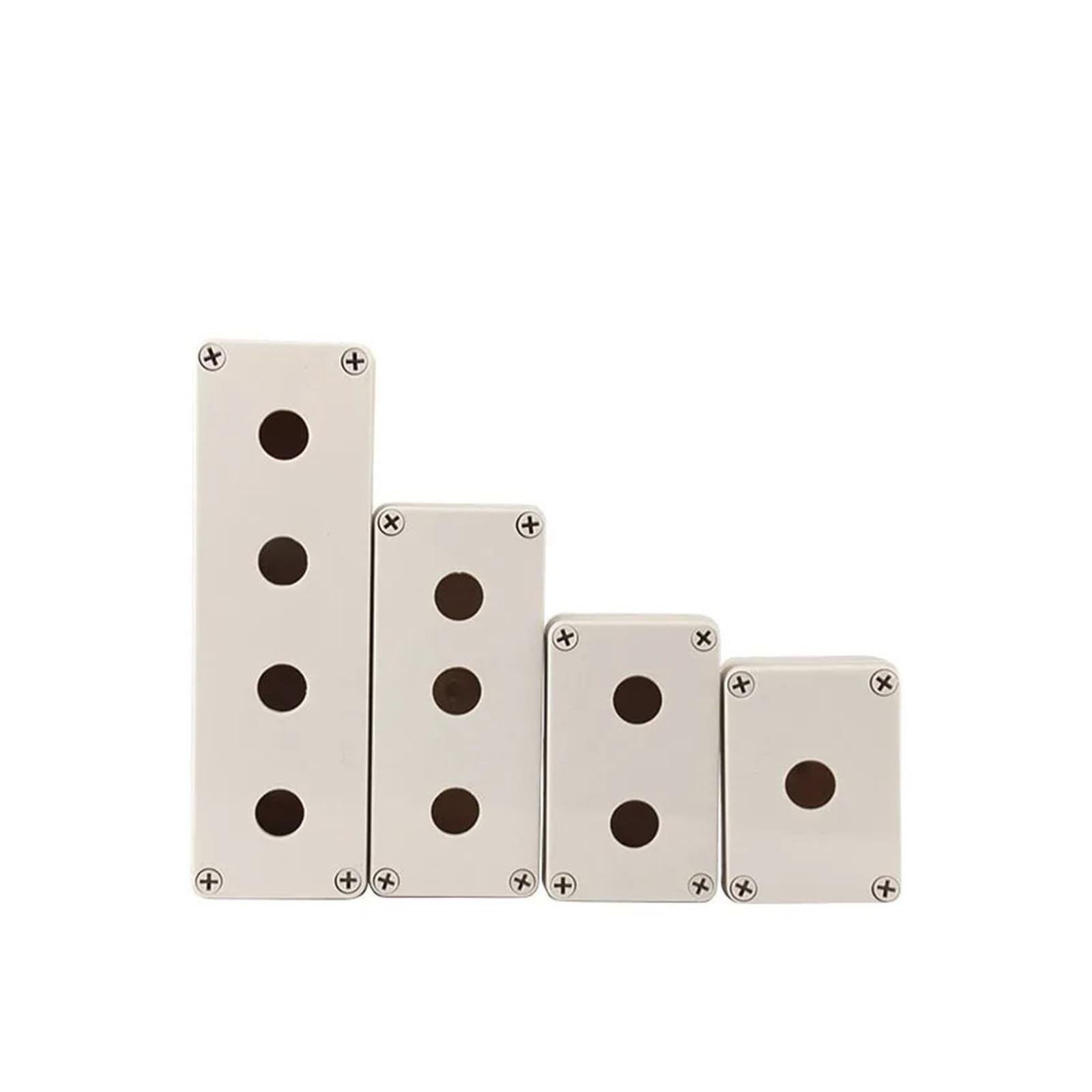 Boîtier de commande à boutons-poussoirs 1 pcs Étanche bouton interrupteur boîte de commande 12345 trou bouton d'arrêt d'urgence voyant lumineux élargi distance du plastique 22 mm(AG-0818 3 Hole)