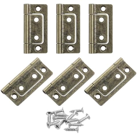 sourcing map 6Pcs Non-Mortise Bifold Door Hinges Cover