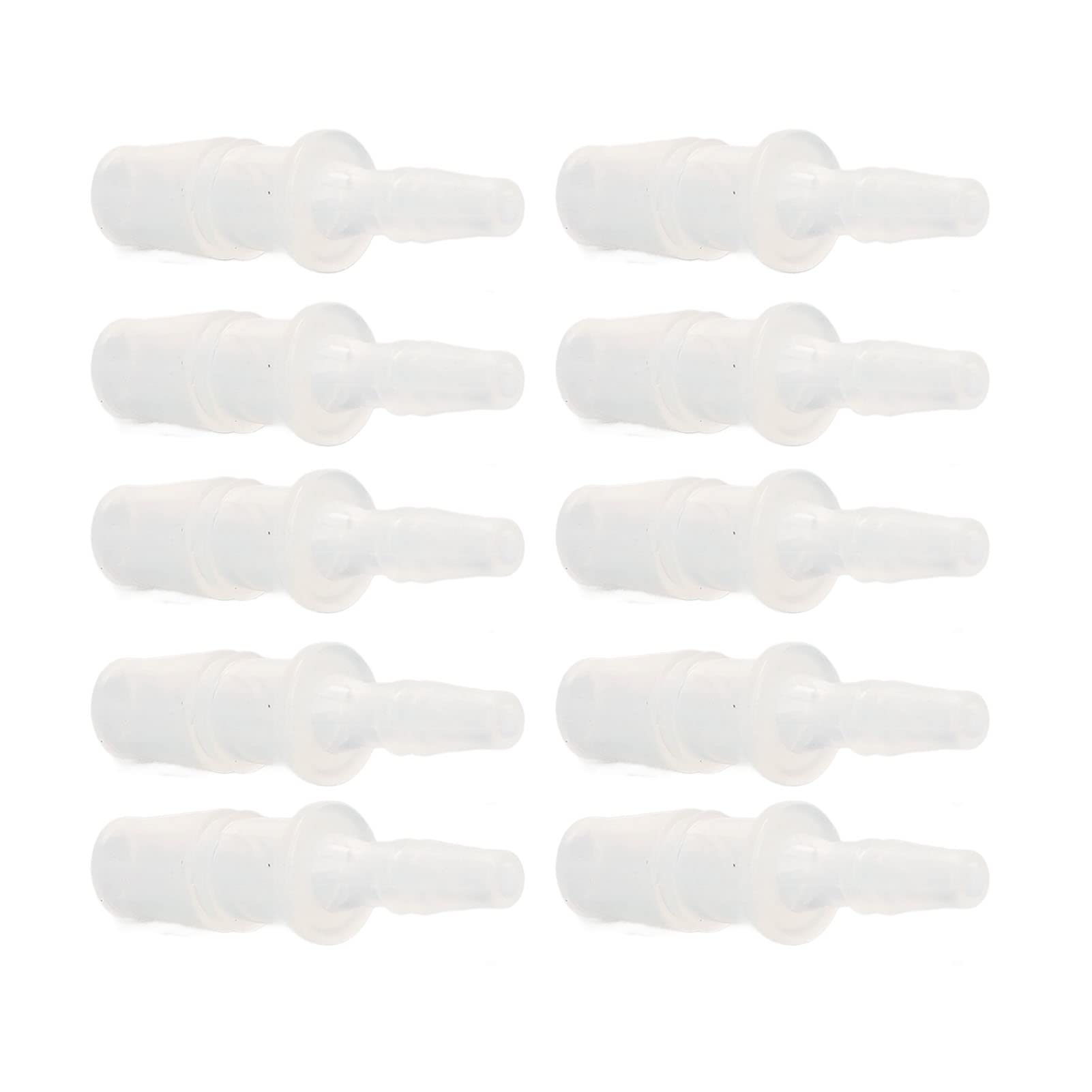 Ejoyous Conector Reductor de Púas para Manguera Adaptador de Unión Reductora de PP 10 Piezas Conector Recto para Tubo de Bomba y Tubo de Silicona Conexión de Manguera de Riego para Bomba de Aire de