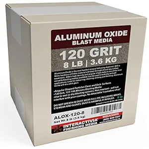 Aluminum Oxide 120-8 LBS - Fine Sand Blasting Abrasive Media for Blasting Cabinet or Blasting Guns.