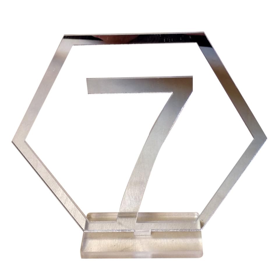 Numéros de table de mariage en acrylique miroir argent Gatuida 1-20