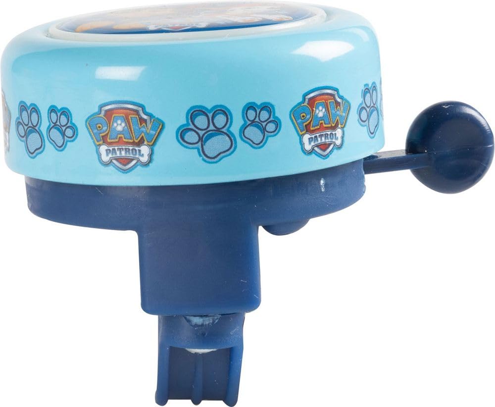 Sonnette de vélo Enfant, Fixation Facile, Motif Pat' Patrouille, Métal Robuste, Bleu Ciel, Taille Universelle
