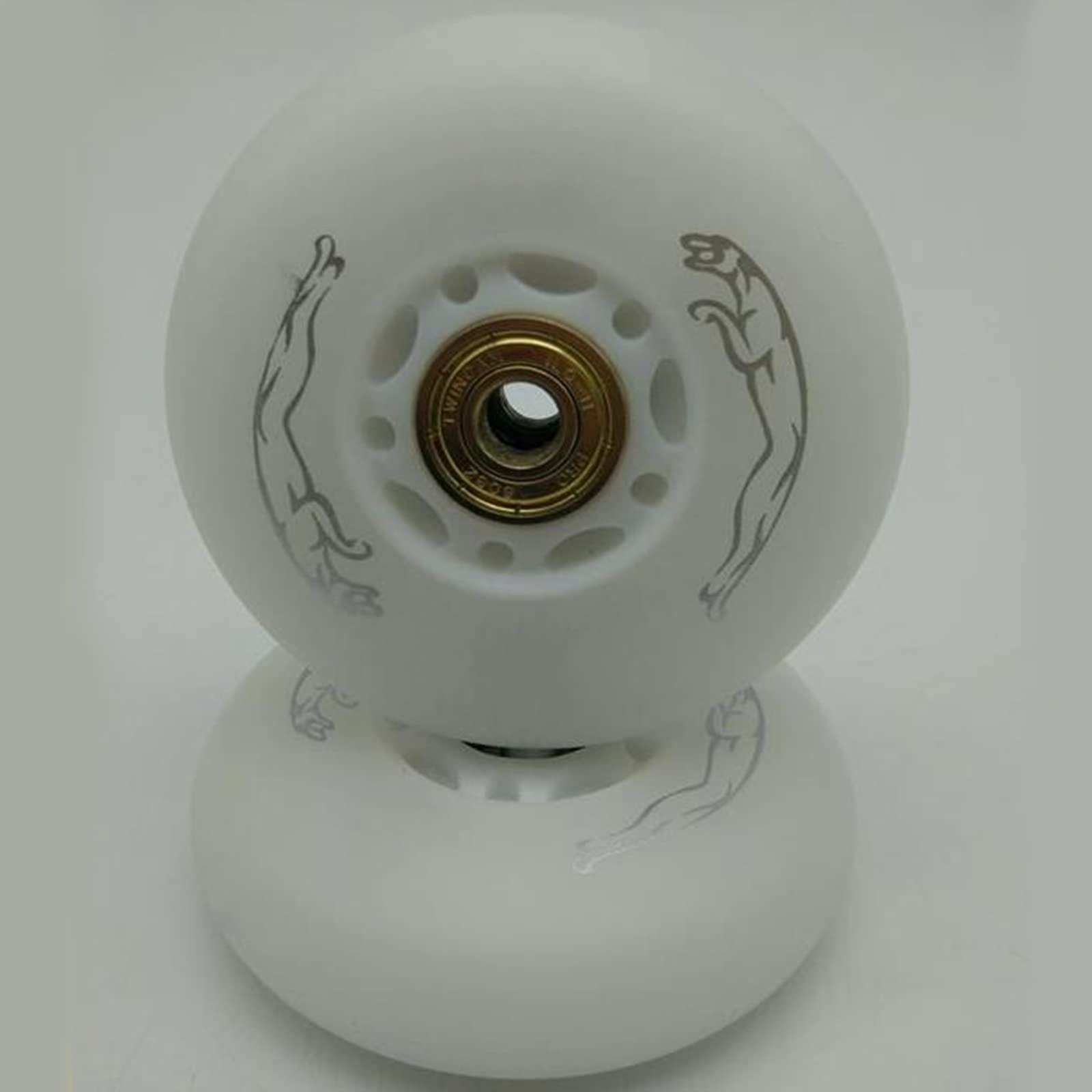 Genérico Ruedas de Repuesto para Patines en Línea Exterior Interior Ruedas de Repuesto Resistentes Al Desgaste con Led Intermitentes de mm, 72 mm, 76 mm Y 80 mm, Paquete de 8, 90 A, con Rodamientos
