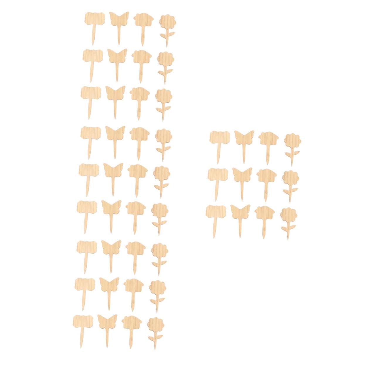 SUPVOX 4 Ensembles Marqueurs De Plantes Bâtons De Bambou Étiquettes Pour Plantes Succulentes De Jardin Grandes Artificielles Plaques D'Étiquettes Pour 40 pièces * 4