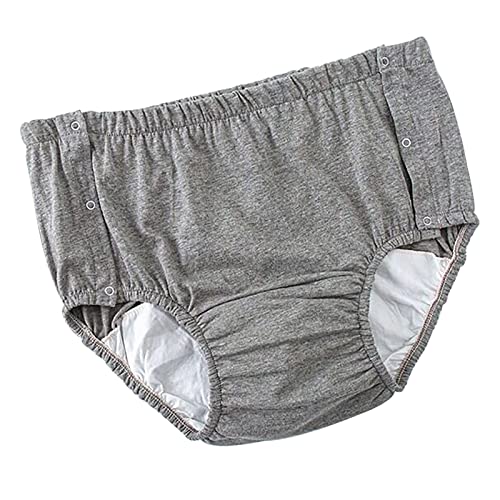 LTEJUMQ Bragas A Prueba de Fugas para Ancianos, Calzoncillos para Incontinencia Urinaria, Lavable Pañal Bragas Absorbente, Diseño Abierto, se Puede Abrir en Ambos Lados