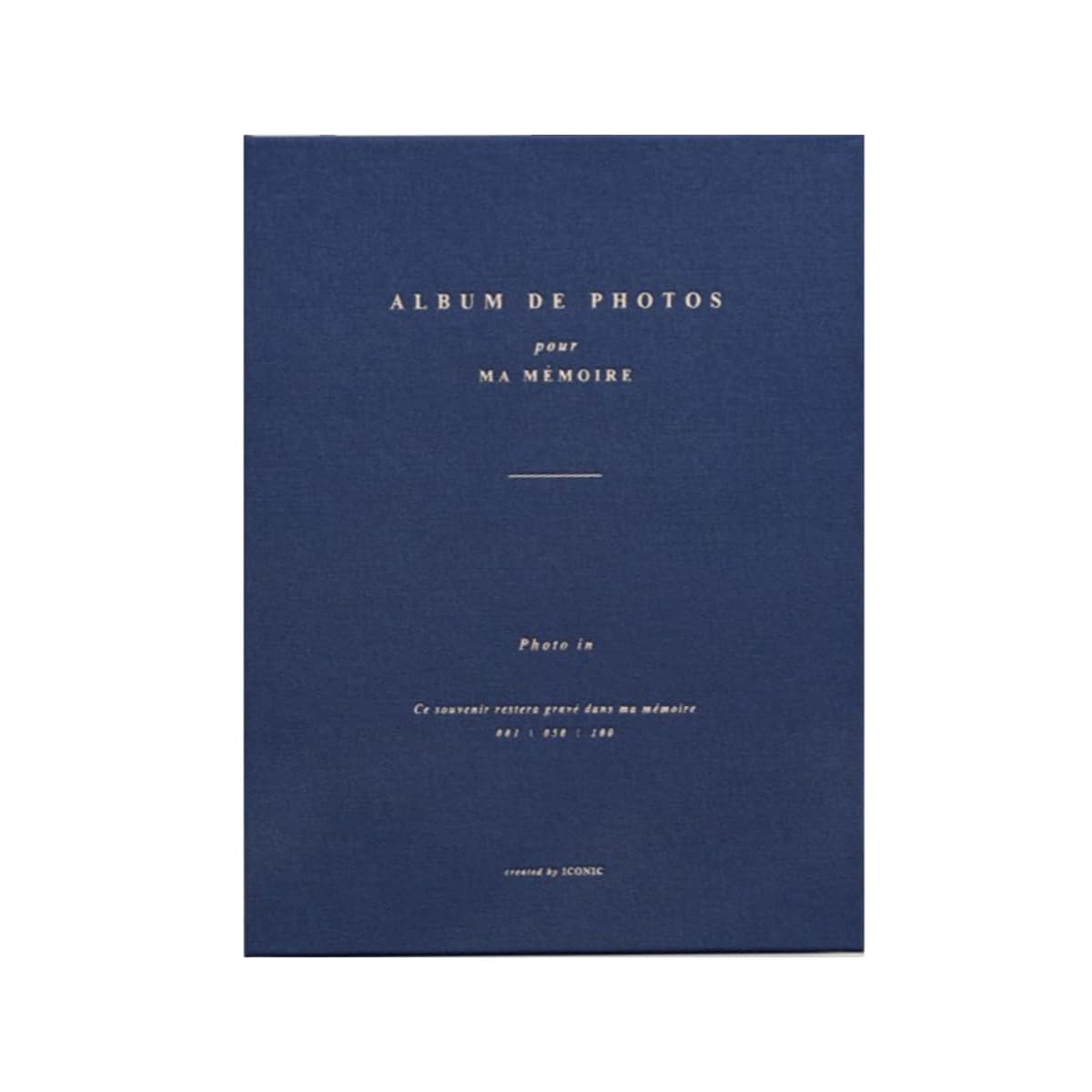 Álbum de fotos de 4 x 6 pulgadas para parejas, familia, bebé, boda, tiene capacidad para 100 fotos, incluye 50 notas de doble cara, encuadernado en espiral (azul marino)