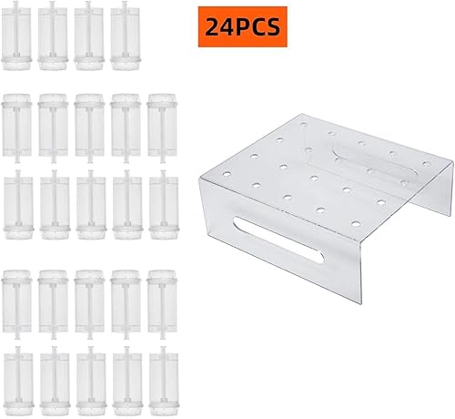 Miniatura 6 de ihomecooker Soporte para tartas Push Pop de 20 agujeros y 24 tiradores transparentes para tartas