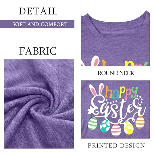 Image of Ithalt Kids Easter Shirts for Girls Cute Bunny Graphic Tshirt Easter Long Sleeve Tops 5-14y