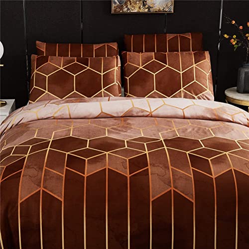 Housse de couette réversible avec fermeture éclair invisible et attaches de coin polyester - 4