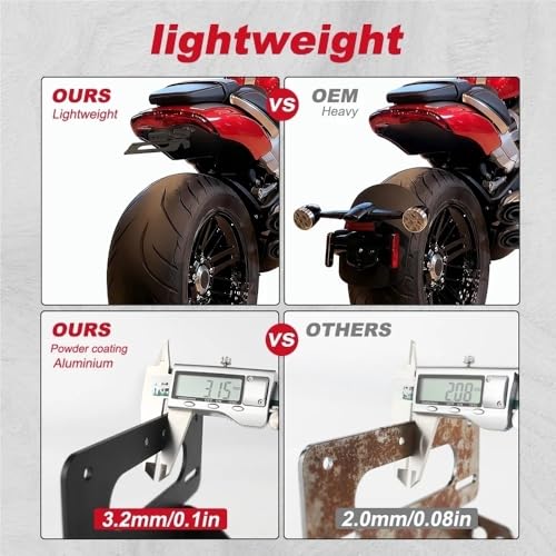 Support plaque d'immatriculation en aluminium rigide pour Rocket 3 R GT
