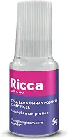 Ricca Cola Para Unhas Postiças Com Pincel