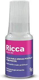 Ricca Cola Para Unhas Postiças Com Pincel