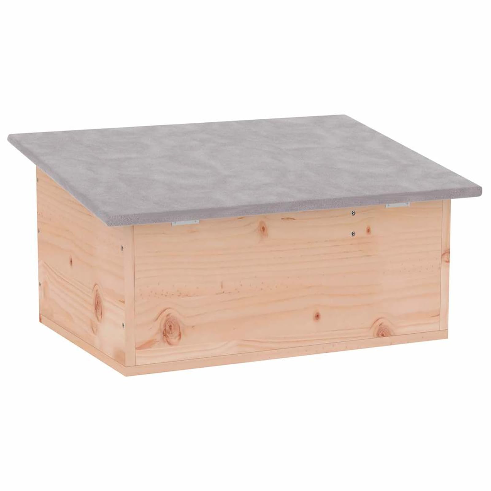 Gecheer Casetta per Ricci, rifugio in Legno con Ingresso a Labirinto e Tetto Impermeabile, 45x33x22 cm, Abete Cinese, mangiatoia e Tana per ibernazione for Animali Selvatici