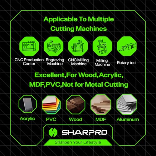 Image of Chamfer Router Bits V Groove O Flute Spiral Router Bit 60 Degree 1 /4 Inch Shank CNC Carbide V-bit for Engraving and Chamfering Lettering, Ideal for Wood, Acrylic and PVC (5PCS)