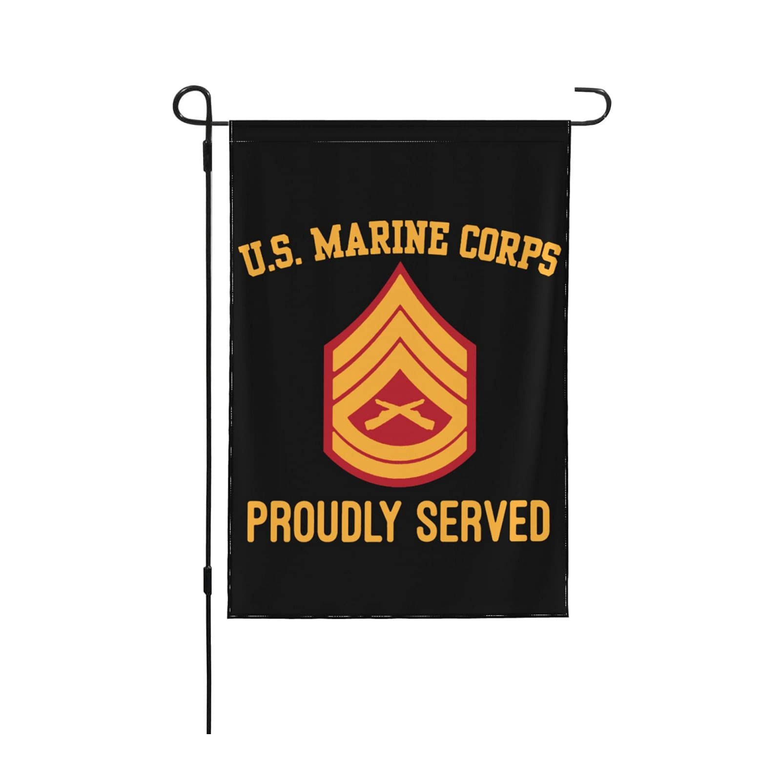 HUIHUANGm E-7 Gunnery Sergeant E7 Gysgt Staff Noncommissioned Enlisted Rank Flag 12.5x18in Outdoor Flags House Flag Garden Flag Yard Flag Banner