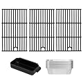 BBQration G426-0005-W1 17" Grill Grate & Grease Pan for Charbroil Performance 6-Burner 463228622 463284422 463229021 463229521 463229521B Cooking Grate for Charbroil Grill Replacement Parts 463259223