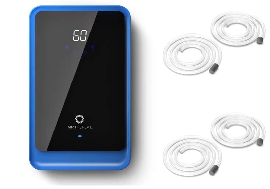 Airthereal Bundle | AH1000 Ozone Generator and 4 Tubes and Diffuser Stones for Liquid and Air - Output 1000 mg/h with Negative Ion and Timer