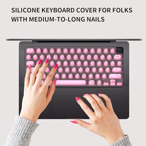 Protector de teclado de silicona para uñas largas miniatura 2