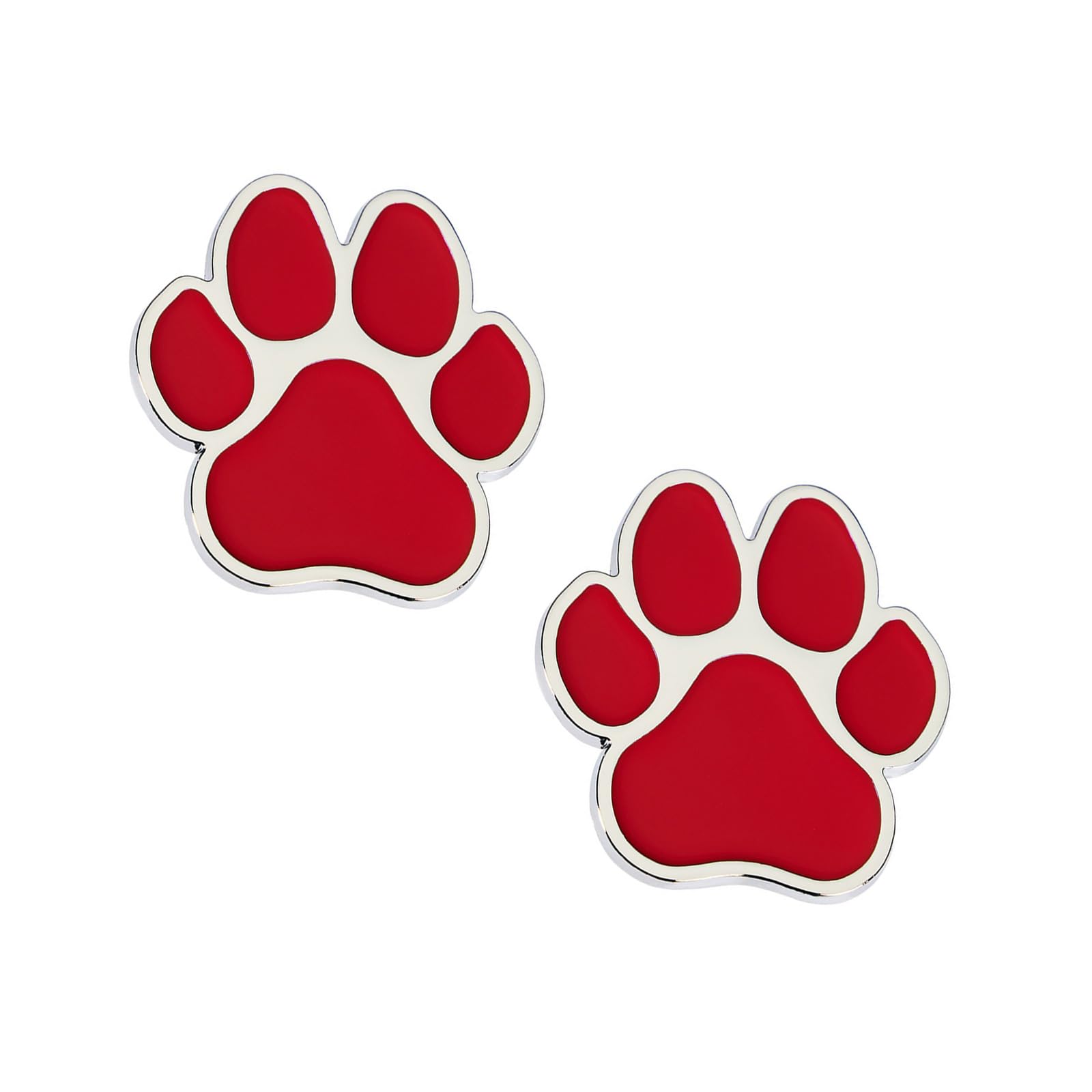1 Pair 3D Animal Paw Print Car Sticker Decal Zinc Alloy for Vehicle Exterior Decor Strong and Weather Resistant Waterproof Car Outside Sticker