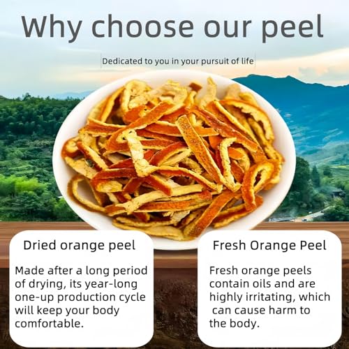 Top Size Shredded Stale Peel, Orange Peel, Dried Peel, 7 oz, for Baking, Tea Making, Cooking