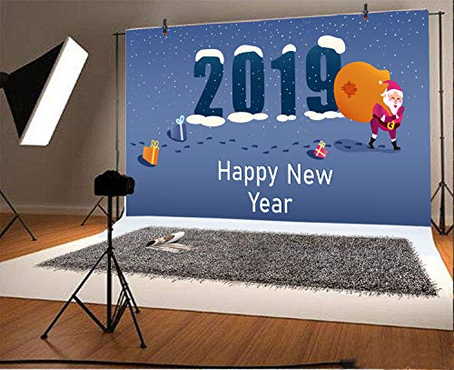 YongFoto 2,2x1,5m Vinile Fondale Foto Felice anno