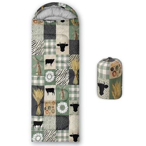 Image of QOOMO Ball Flower Camping Sleeping Bags,3 Season Warm & Cool Weather,Lightweight,Waterproof Sleeping Bags for Adults & Kids,Traveling,and Outdoors,Camping Gear Equipment