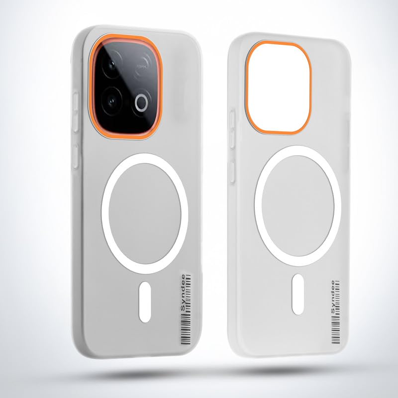 Image of Mr. Case Back Cover for iQOO Neo 10 5G Sleek Frosted Translucent Back Only Compatible with Wireless Magnetic Accessories | Anti-Scratch Shockproof Phone Case - White