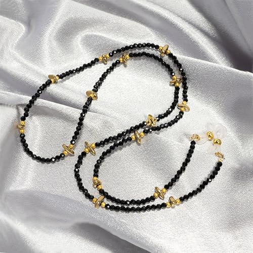 Image of BILIONE Beaded Eyeglass Chains, Eye Glasses Strap Around Neck for Women and Men, Sunglass Holder Hanger Lanyards, Gold
