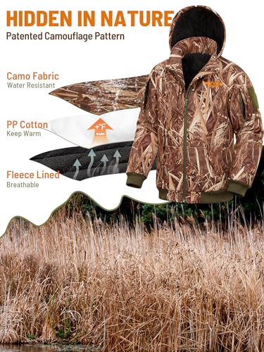 Image of NEW VIEW Kids Camo Hunting Clothes Silent, Youth Hunting Jacket for Cold Winter, Camouflage Hunting Coat for Boys & Girls