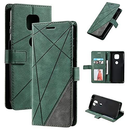 QiongNi Case for Motorola Moto G Power 2021 Leather Case,Case for Motorola Moto G Power 2021 Case Cover,Case for Motorola Moto G Power 2021 XT-2117 XT2117-4 Case Flip Pu Leather Cover Green