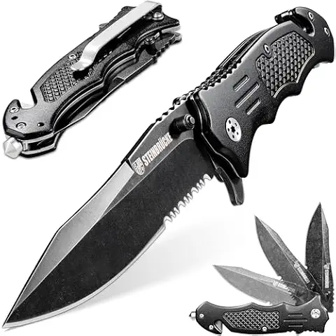 Steinbrucke Tactical Knife - German Stainless Steel 8Cr13Mov Cover