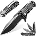 Steinbrucke Tactical Knife Spring Assisted Opening Pocket Knife Folding Stainless Steel 8Cr13Mov 3.4'' Blade, with Reversible Clip - Good for Hunting Camping Survival Outdoor and Everyday Carry