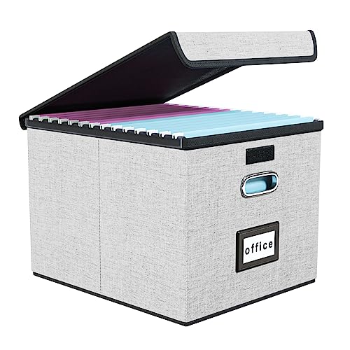 Huolewa Caixa organizadora de arquivos portátil, caixa organizadora de documentos de escritório com